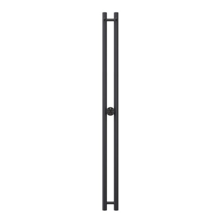 Terminus duo electric heated towel rail "Circle", 1400x114 mm, black matte-1