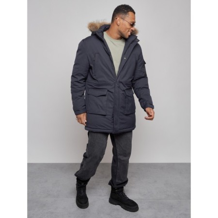 Lengered male winter, size 56, dark blue color-11