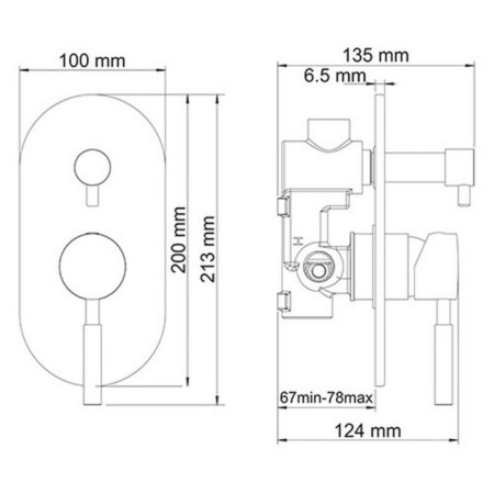 Shower mixer Wasserkraft Main 4141, single -leaf, without watering can, without spout, chrome-2