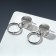 Earrings "caffes" of rings and pipes, color silver