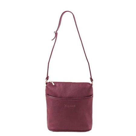 Bag Women's claim. Kozh, lightning, burgundy color