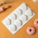 Form for mousse desserts and baking konfinetta "heart", silicone, 29 × 17 × 2 cm, 8 cells, white color