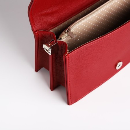 Women's bag Textura, messenger, small size, burgundy color-5