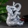 Pigger "Elephant Sitting" silver, 37x24x29cm