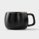 Tea couple ceramic with a spoon "Mati", 2 items: a cup 280 ml, a saucer d = 13.5 cm, black color