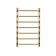 Water heated towel rail Domoterm "Stefano", P7, 7 crossbars, 400 x 700 mm, bronze