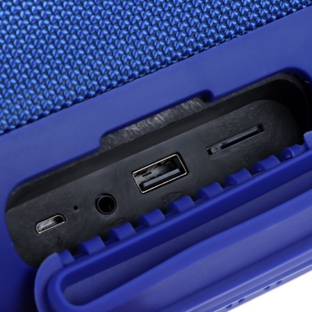 Portable column Boomsbox, 20 watts, 1200 mAh. BT5.0, Micro SD, blue-5