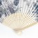Fan bamboo, textiles h = 21 cm "flowers" with a cover, black and white