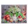 Carty clock is wall-mounted, interior "flowers and apples", silent, 30 x 40 cm