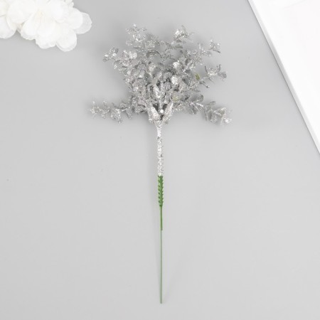Decorative bouquet "Flower" length 22 cm, silver