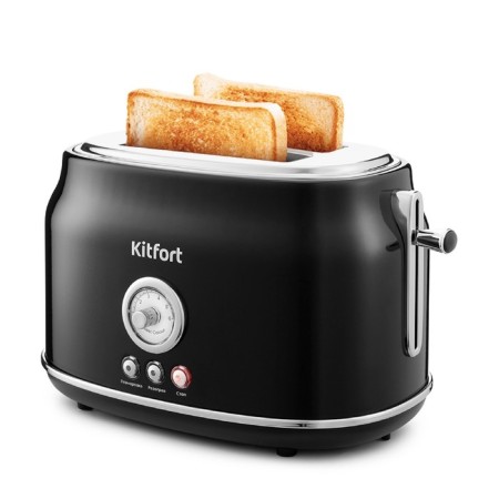 Toster KitFort KT-2038-1, 815 W, 6 fry modes, 2 toasts, black