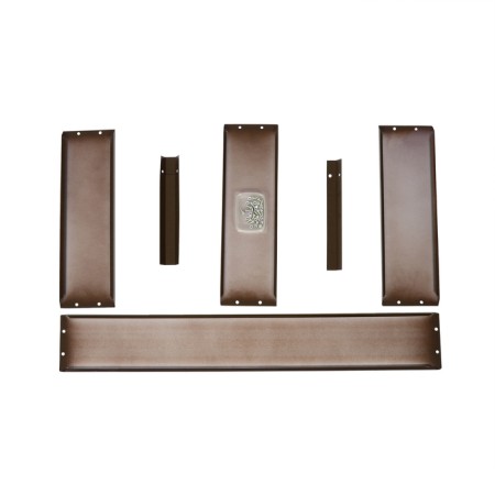The flowerbed is galvanized "trapezoid", d = 100 cm, h = 15 cm, brown, Greengo-13