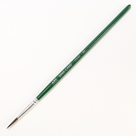 Brush for drawing from hair ponies Round No. 1 short handle-1