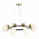 Suspended EVOLUCE lamp. Sle220403-08. Forli. 8x60 watts, E27, 75x75x18 cm, black color, brass