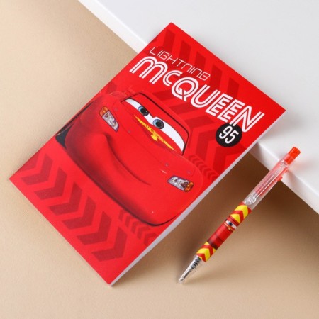 Chancellery set, notebook A6, pen, stickers, cars-6
