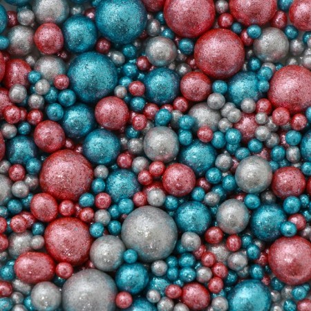 Confectionery sprinkling "Brill": pink, blue, silver, 50 g-2