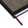 The diary is notathered, A5, 140l, cage, region, on the button, black/gray