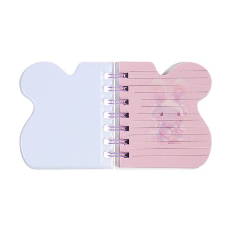 Notebook Gift Book on the comb 80l, line, color block, PVC Bunny PVC cover (10x10.5cm) 10539-4