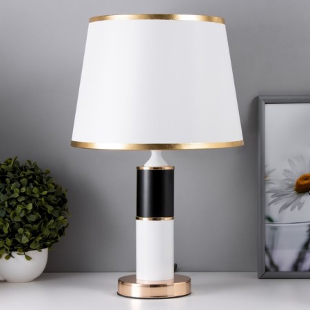 Table lamp Versalya E27 40W white-gold 27x27x47 cm Risalux