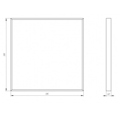 LED LED era SPO-9, 595x595x40 mm, IP20, 38W, 3990lm, 6500k, white-2