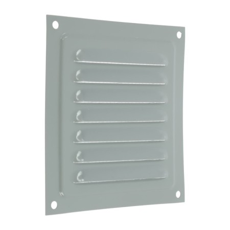 Ventilation grate Zein Lux RM1212C, 125 x 125 mm, with a grid, metal, gray-4