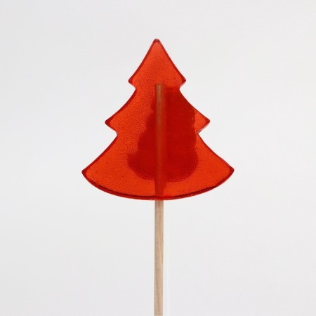 Caramel on a wand "Christmas tree-shock", red, 22g-1
