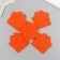 Decor "Gift" red 5 cm set 5 pcs Fetr 1.8 mm