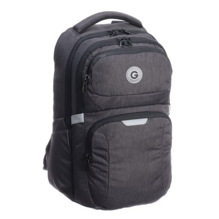 Youth backpack 41 x 27 x 17 cm, Grizzly, ergonomic back, laptop department, gray-1
