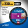 The cut-out disk for Ushm bison 36859-230_z01, on wood, carbide grain, 230 x 22.2 mm