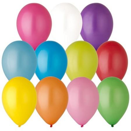 Latex ball 7 ", pastel, water bombs, set of 100 pcs., Mix colors