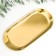 Stainless steel stand "Oval" golden 8.5x18 cm