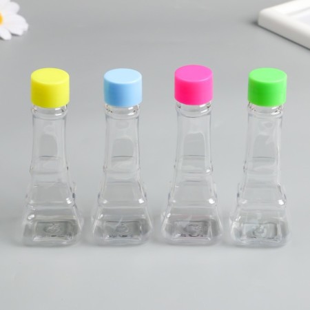 Bank for scrapbooking plastic "Eiffel Tower" 50 ml mix 3.7x3.7x10.5 cm