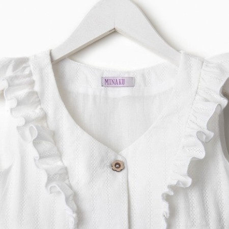 Sleeveless dress Minaku color white, height 104 cm-7