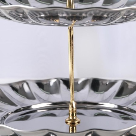 2-tier dish, d = 18/22 cm, silver color-1