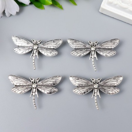 Busina for creativity Metal "Dragonfly" silver G625B313 3.1x4.8 cm-2