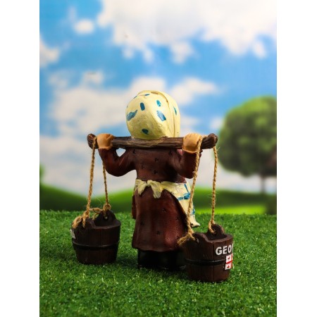 Garden figure "Grandma with buckets" 20x7x19cm-3