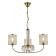 Suspended EVOLUCE lamp. Sle1119-303-03. Ellisse. 3x40 watts, E14, 65x65x39 cm, brass color
