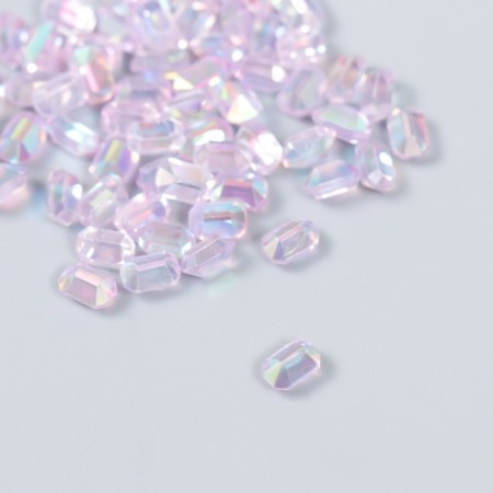 Decor for creativity Plastic "elongated crystal" set of 60 pcs Violet 0.8x0.6 cm-1