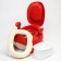 Children's pot "Dinosaurus", red color