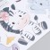 Sticking plastic interior color "cute animals of safari" set 2 sheets 30x90 cm