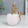 Polystone souvenir "Rabbit in an egg shell with flowers" 10x5.5x9 cm