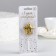Candle in the cake on the skewer "Air star", number 1, 3.5 cm, gold