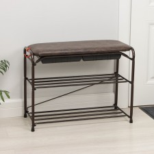 Seat of shoes stand, 3 tiers, 60 cm, copper antique color
