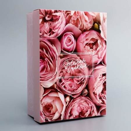 The box is folding, the lid is “wishing happiness”, 24 x 17 x 8 cm without a window-3