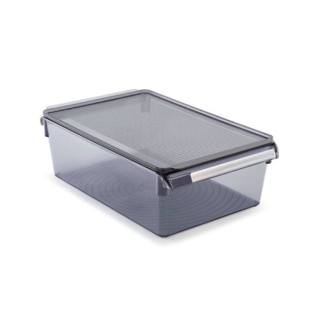 A container for a refrigerator or a closet with a lid, 32.5x20.5x10 cm, acrylic, black