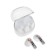 Wireless headphones R20, TWS, inserts, BT 5.3, 30/200 mAh, noise reduction, white