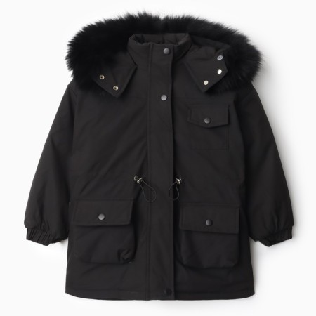 Winter jacket for boys, black color, height 86-92 cm
