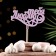 Topper wooden "I love you" lilac 13x8 cm