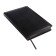 Dated 2025 diary, Escalada, A5 176 sheets, solid cover artificial leather with foam rubber, pancake embossing, cover on the cover, block 70 g/m2, black
