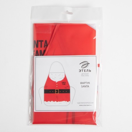 Apron for children for creativity Ethel "Santa", 49 x 39 cm, 100% polyester-11
